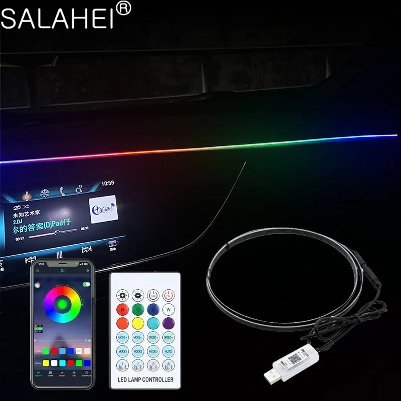 Auto LED Innen Umgebungs Streifen Lichter RGB Fiber…