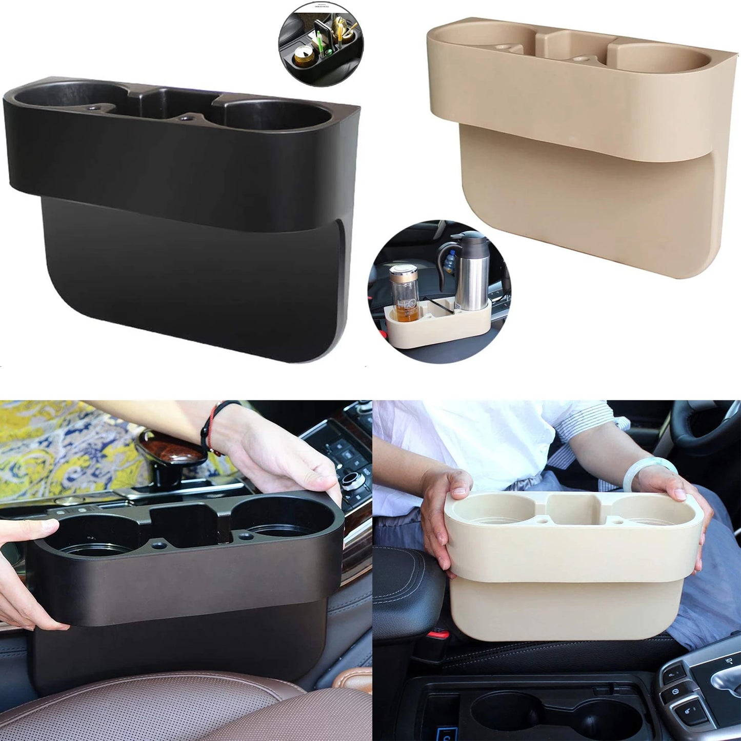 Auto Sitzspalt-Organizer für Getränke und Zubehör – SwissGlanzGarage Ansicht 2
