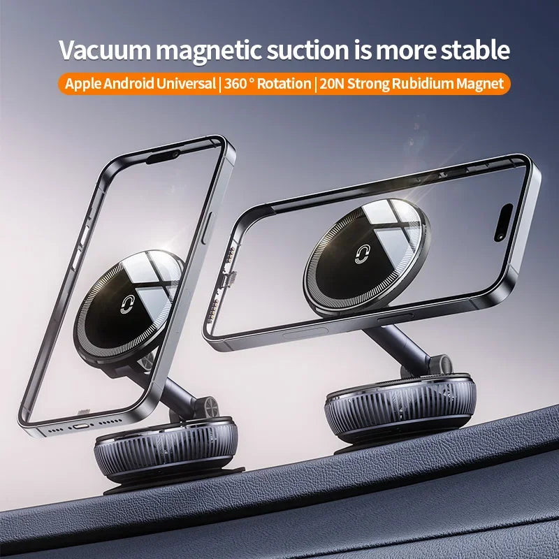 Verbesserter magnetischer Autotelefonhalter, starke Vakuumsaugung, Metallbasis, universeller faltbarer Ständer für al...
