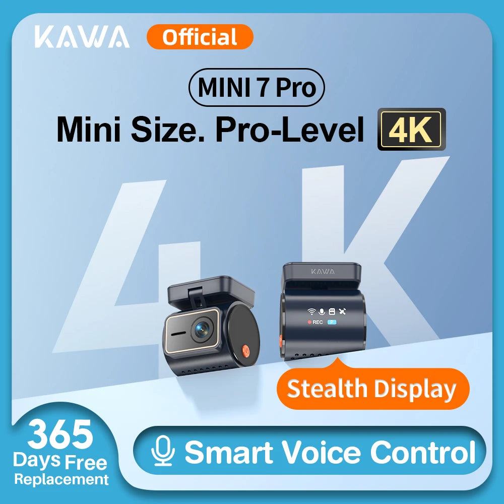 KAWA 4K Dashcam MINI 7 Pro mit WiFi und GPS – SwissGlanzGarage Ansicht 2