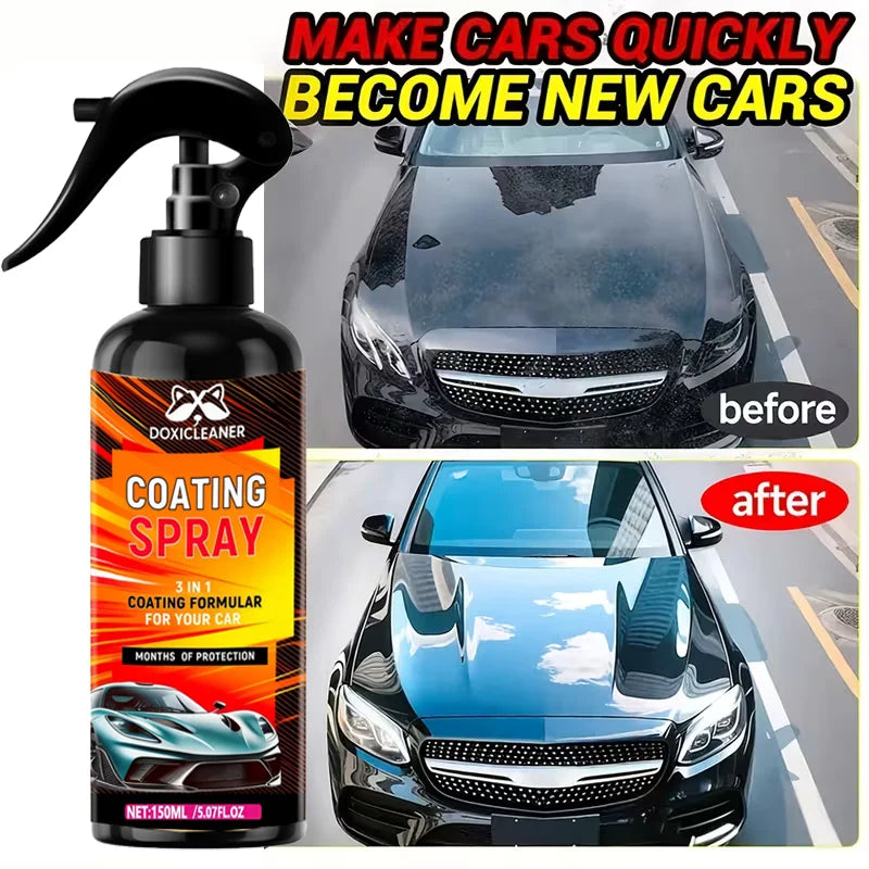 3-in-1 ultimatives Nano-Keramik-Beschichtungsspray – ultimativer Autolackschutz und hydrophobe Glasbehandlung, Auto-K...