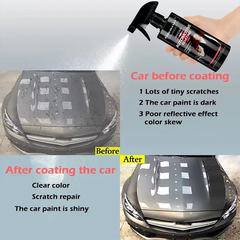 Keramikbeschichtung für Autos 500ML 9H Nano Flüssigglas-Kristallbeschichtung Hydrophobe Wasserdichte Politur Lackschu...