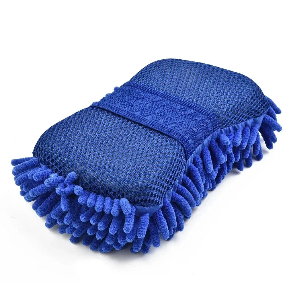 1 x Mikrofaser-Autowaschhandschuh – doppelseitiger Chenille-Reinigungshandschuh,