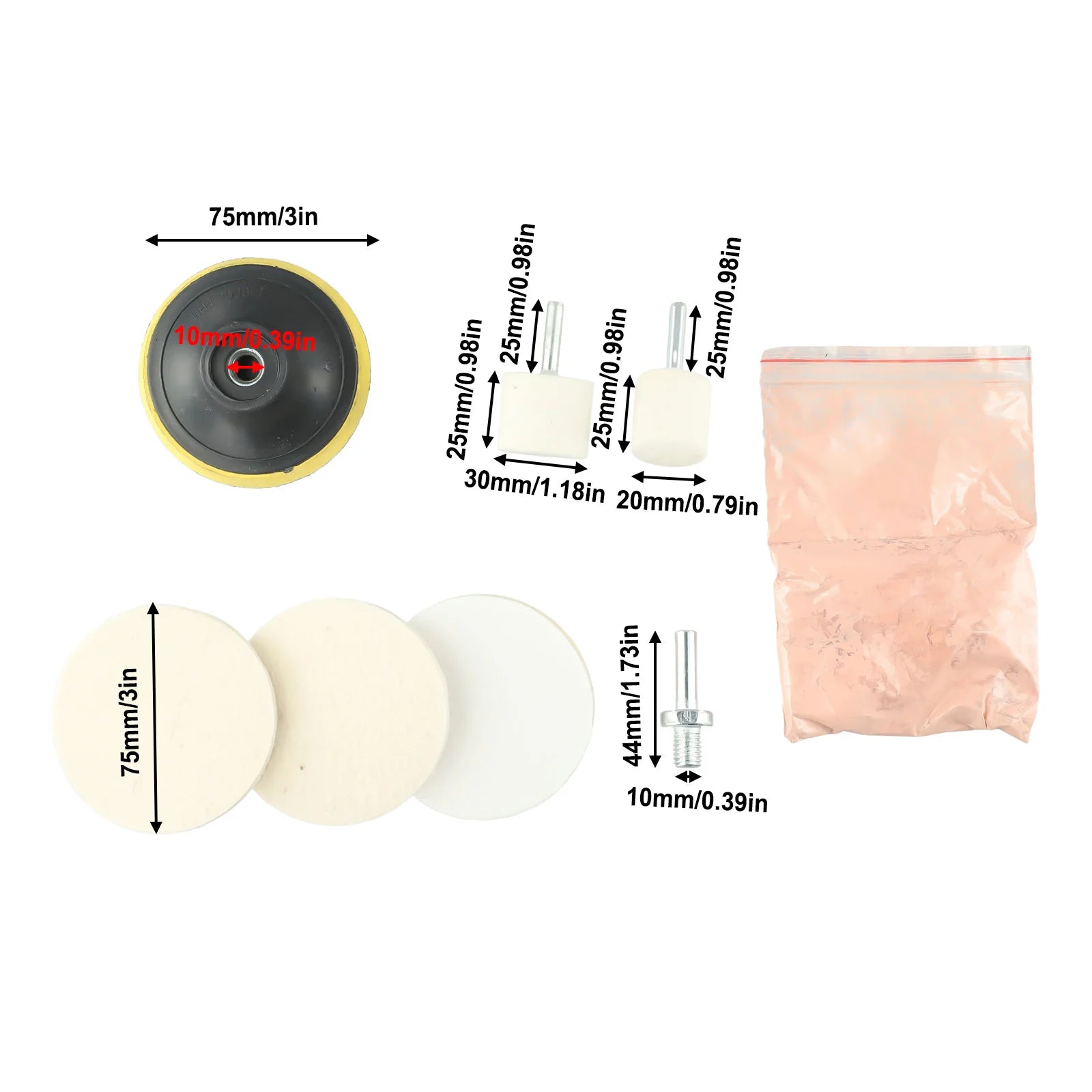 Glas Polier-Set mit Ceroxid Pulver – SwissGlanzGarage Ansicht 5