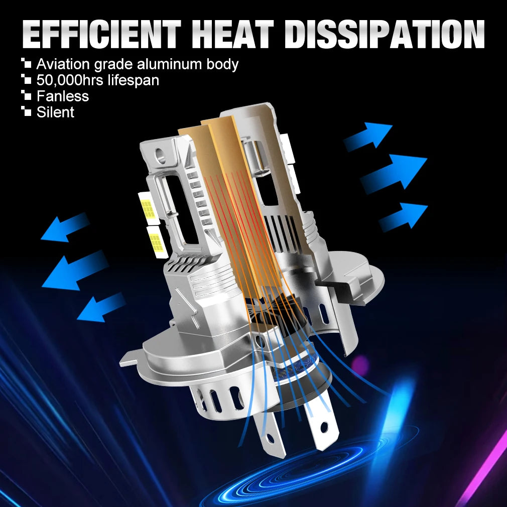TOAUTO H4 LED Scheinwerfer 100W – SwissGlanzGarage Ansicht 4