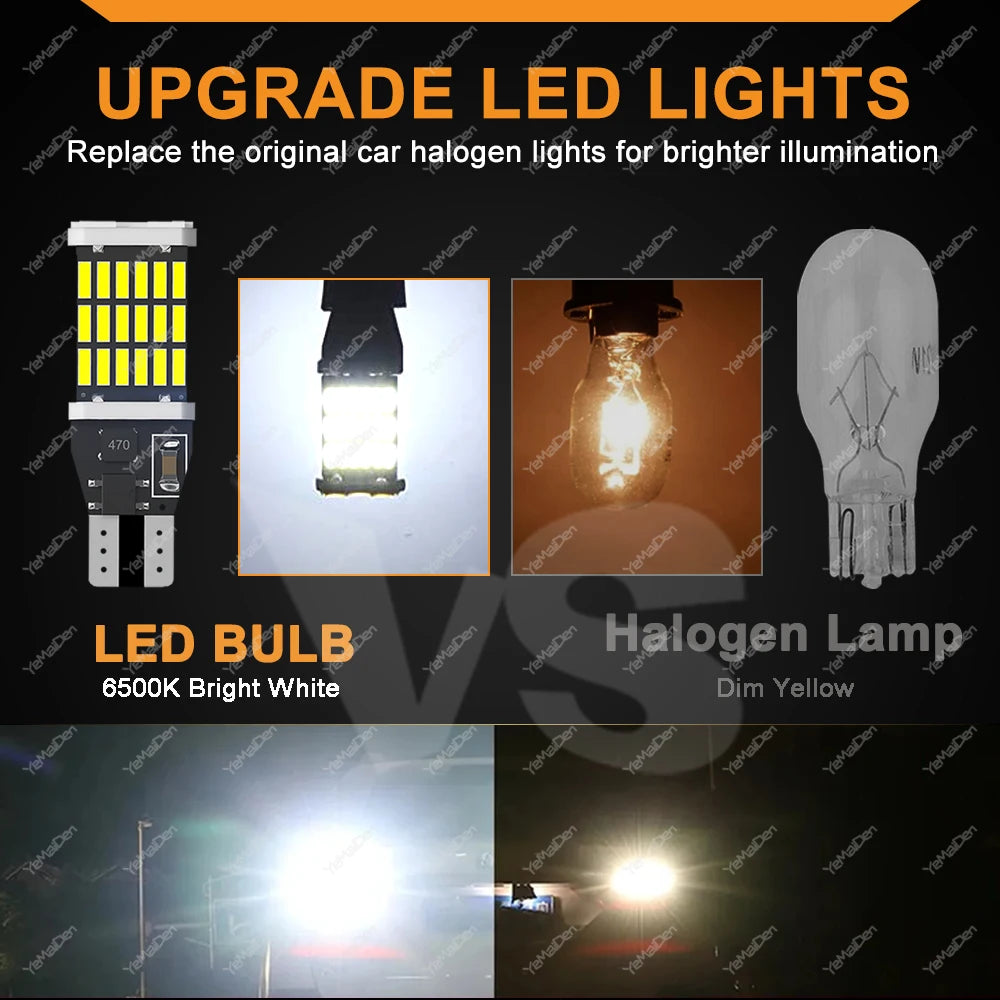 8er Set T15 W16W LED Birnen 12V 24V 6500K – SwissGlanzGarage Ansicht 5