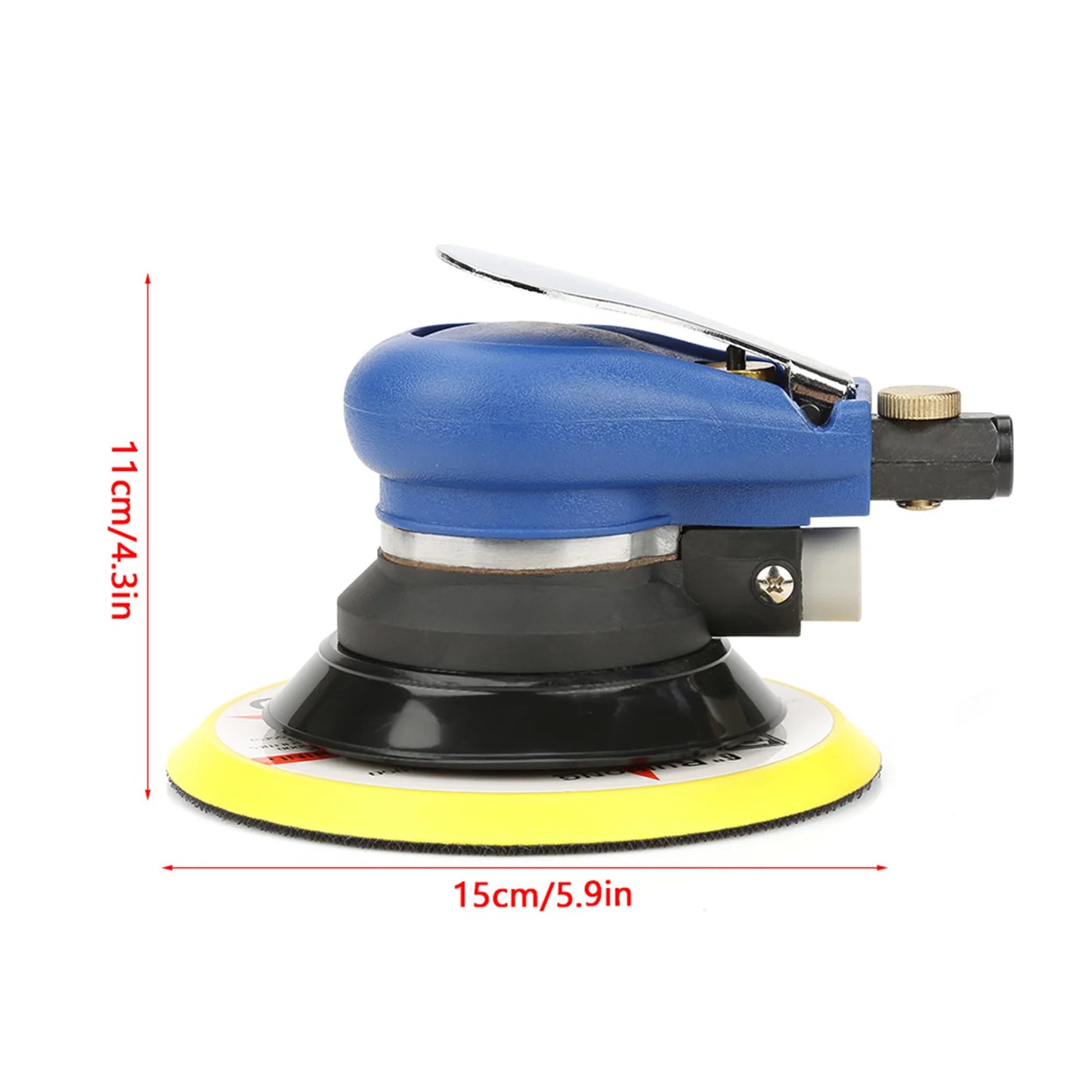 AT-980 5/6 Zoll Druckluft-Exzenterschleifer, Rundpolierer, pneumatisches Handschleifwerkzeug, Exzenterschleifer, Rund...
