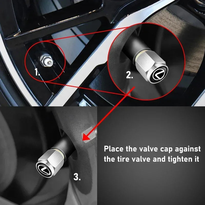 Ventilkappen Set für Lexus – SwissGlanzGarage Ansicht 4