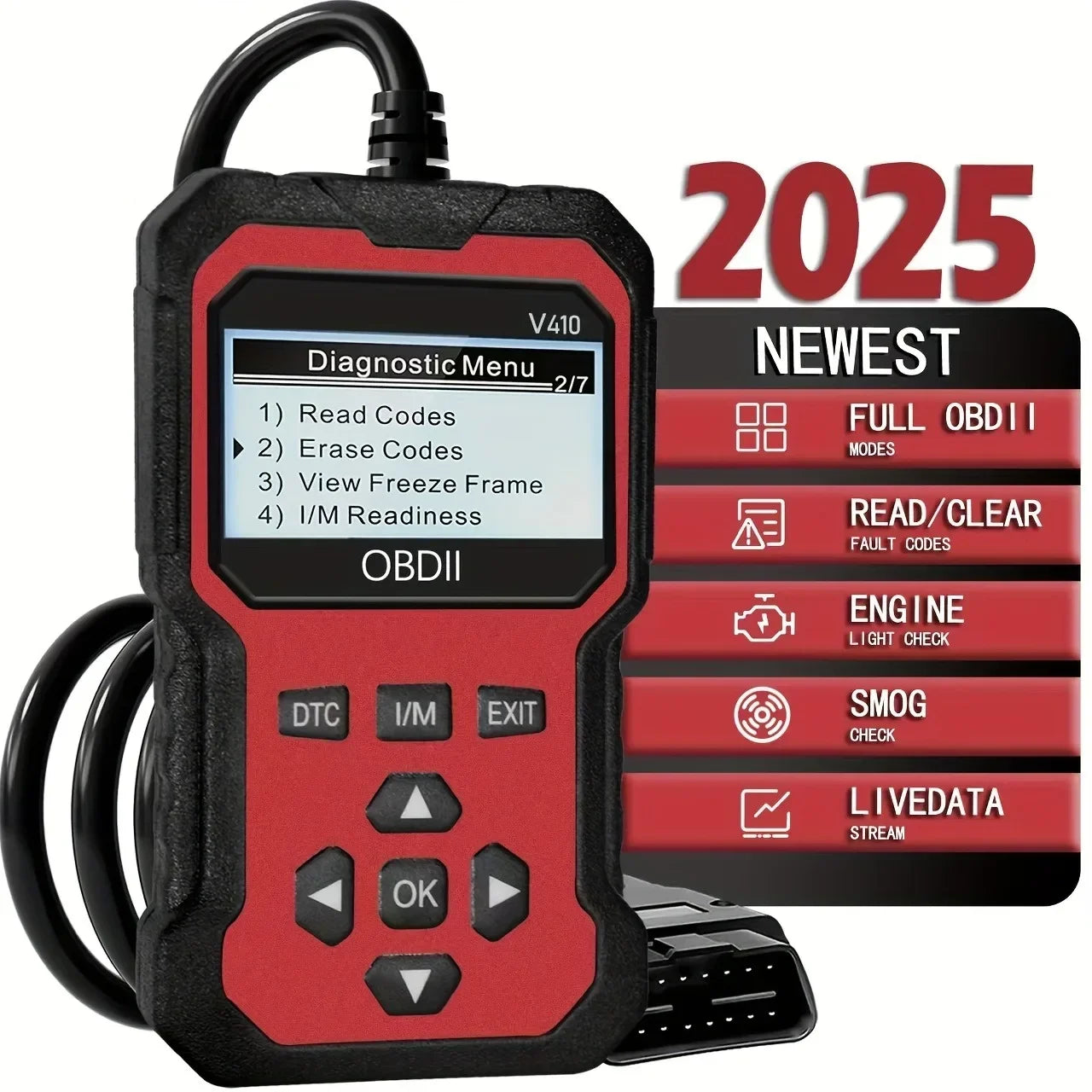 Konnwei KW330 OBD2 Diagnosegerät mit Rost-Entferner Bürste – SwissGlanzGarage Ansicht 3