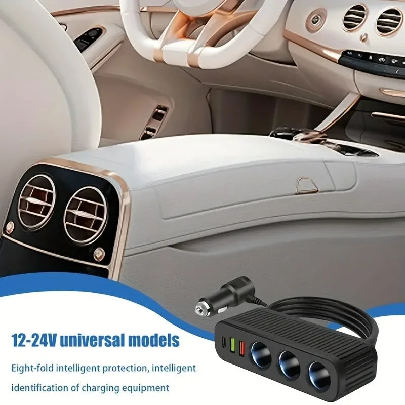 USB-KFZ-Ladegerät 120W, 4-in-1 – SwissGlanzGarage Ansicht 6