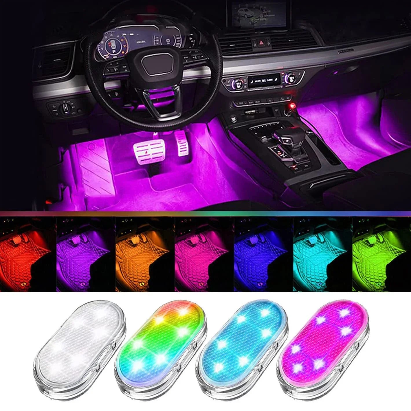 Drahtlose LED-Leuchten für den Innenraum des Autos