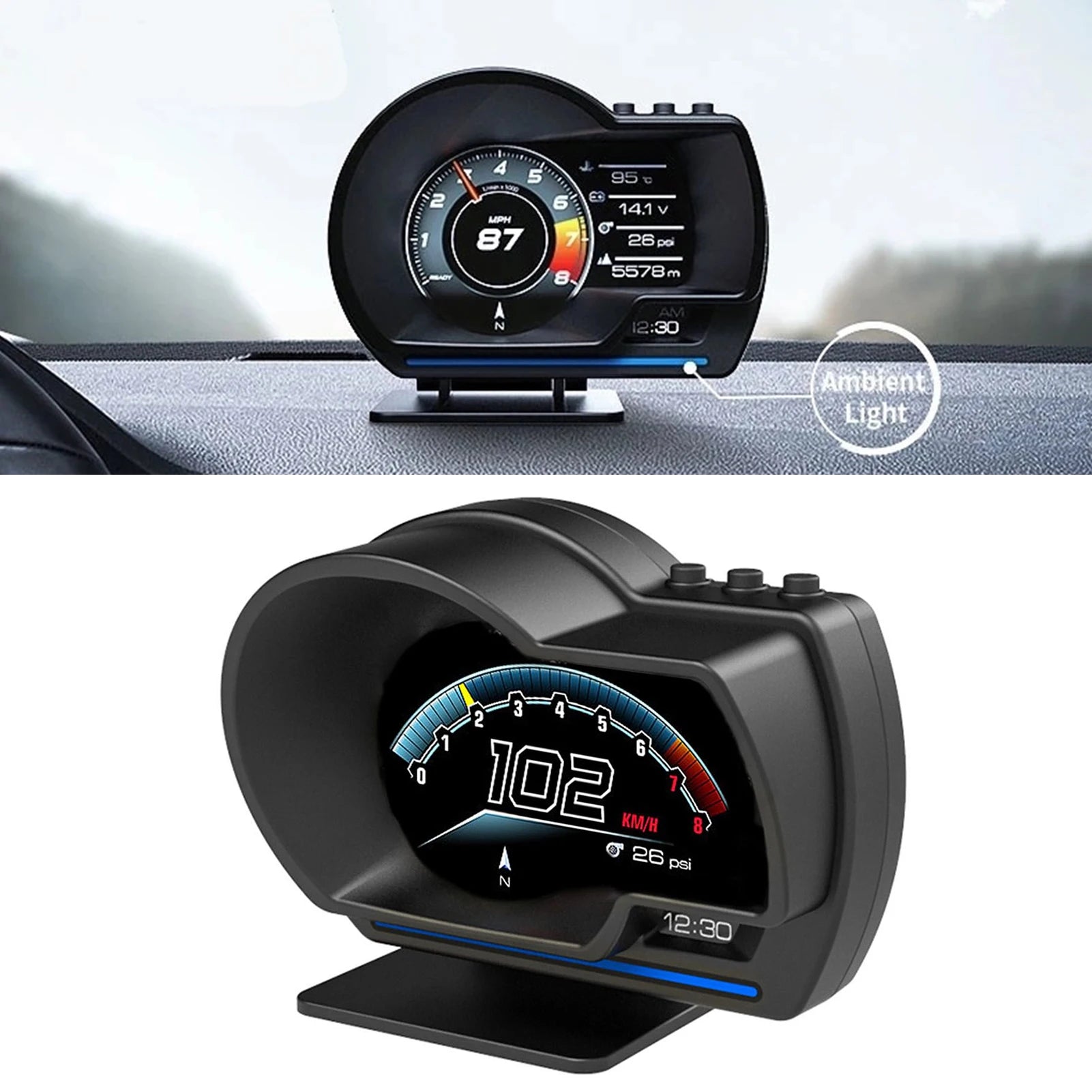 Digital Head-Up Display OBD2+GPS – SwissGlanzGarage Ansicht 3