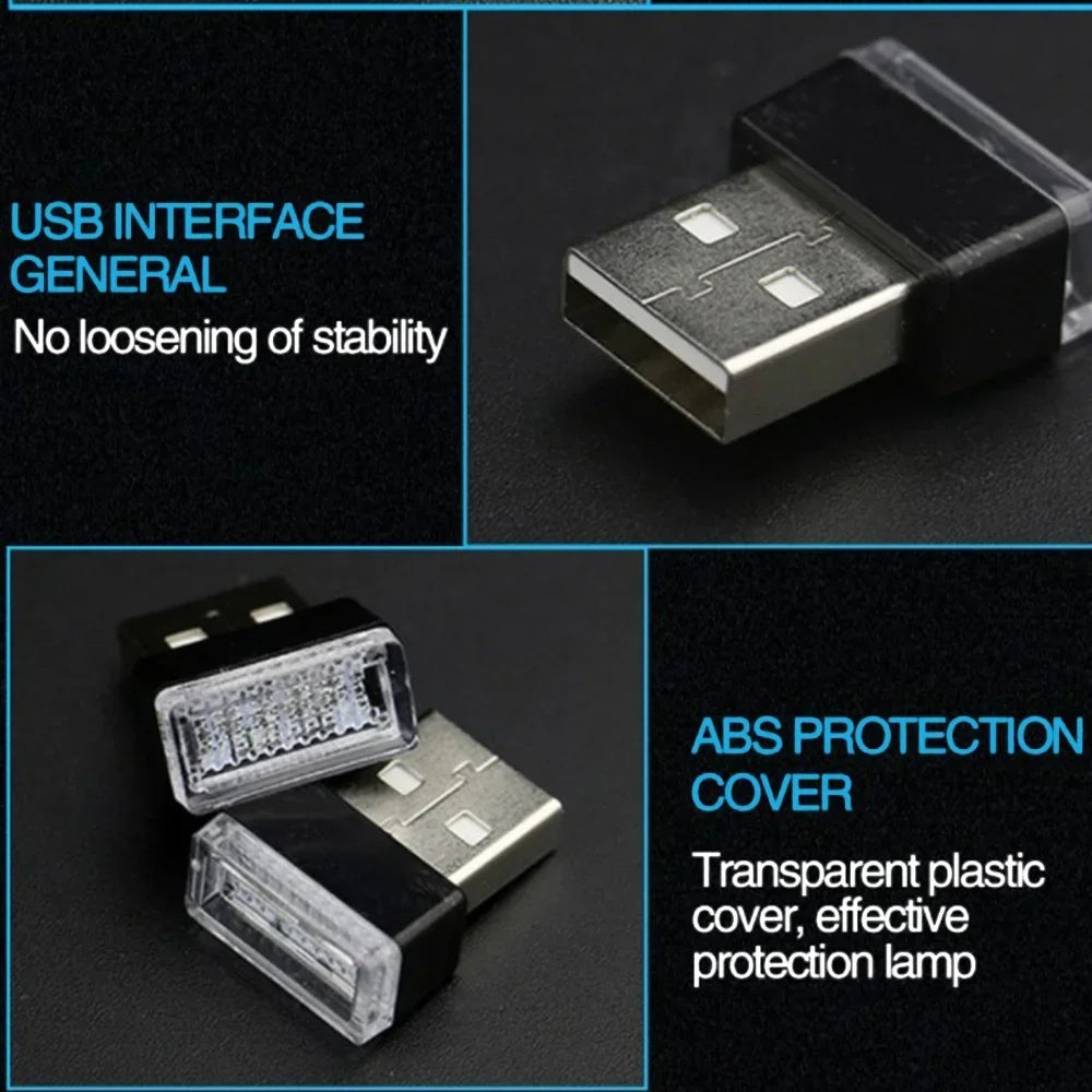 Mini-USB-LED-Autoleuchte – USB-Atmosphärenlicht für den Autoinnenraum