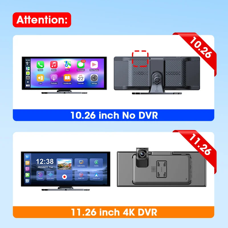 11.26 Zoll 4K DVR Kabellos CarPlay Kamera – SwissGlanzGarage Autopflege Schweiz