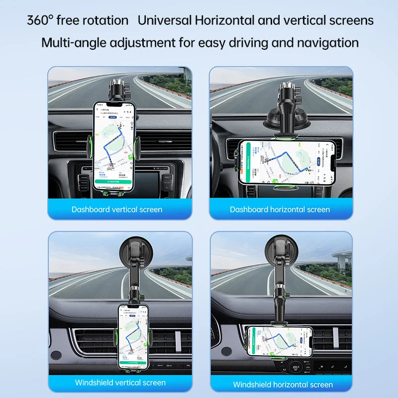 Saugnapf-Handyhalterung für Windschutzscheibe/Armaturenbrett/Fenster, Universelle Saugnapf-Auto-Handyhalterung mit Kl...