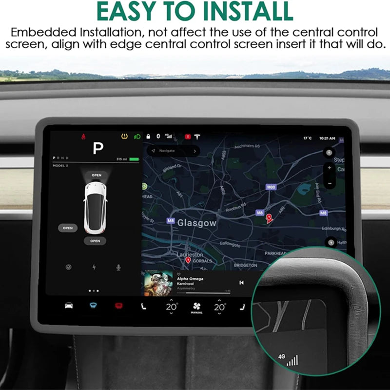 Silicone Protective Frame Edge Abdeckung Tesla Model 3/Y – SwissGlanzGarage Ansicht 5