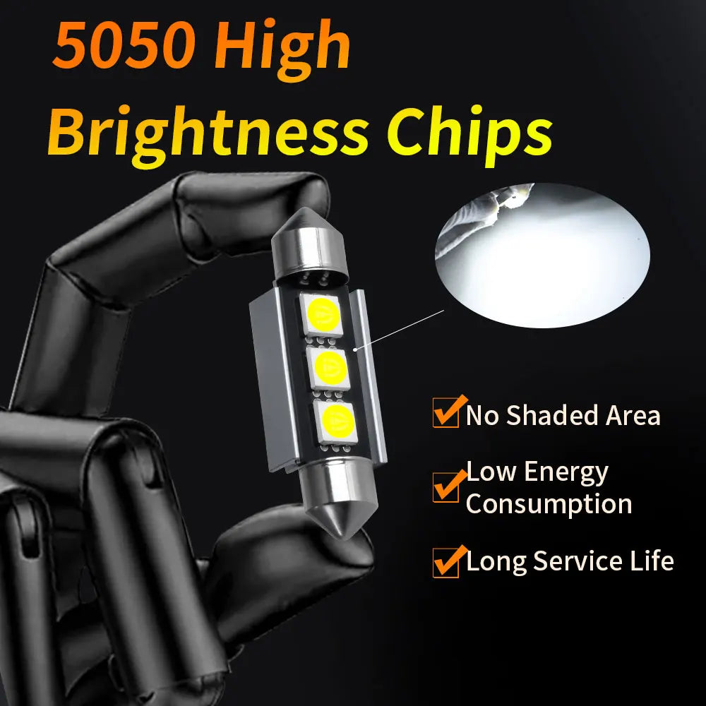 Festoon LED-Birne 31/36/39/41MM Innenraum-Beleuchtung – SwissGlanzGarage Ansicht 5