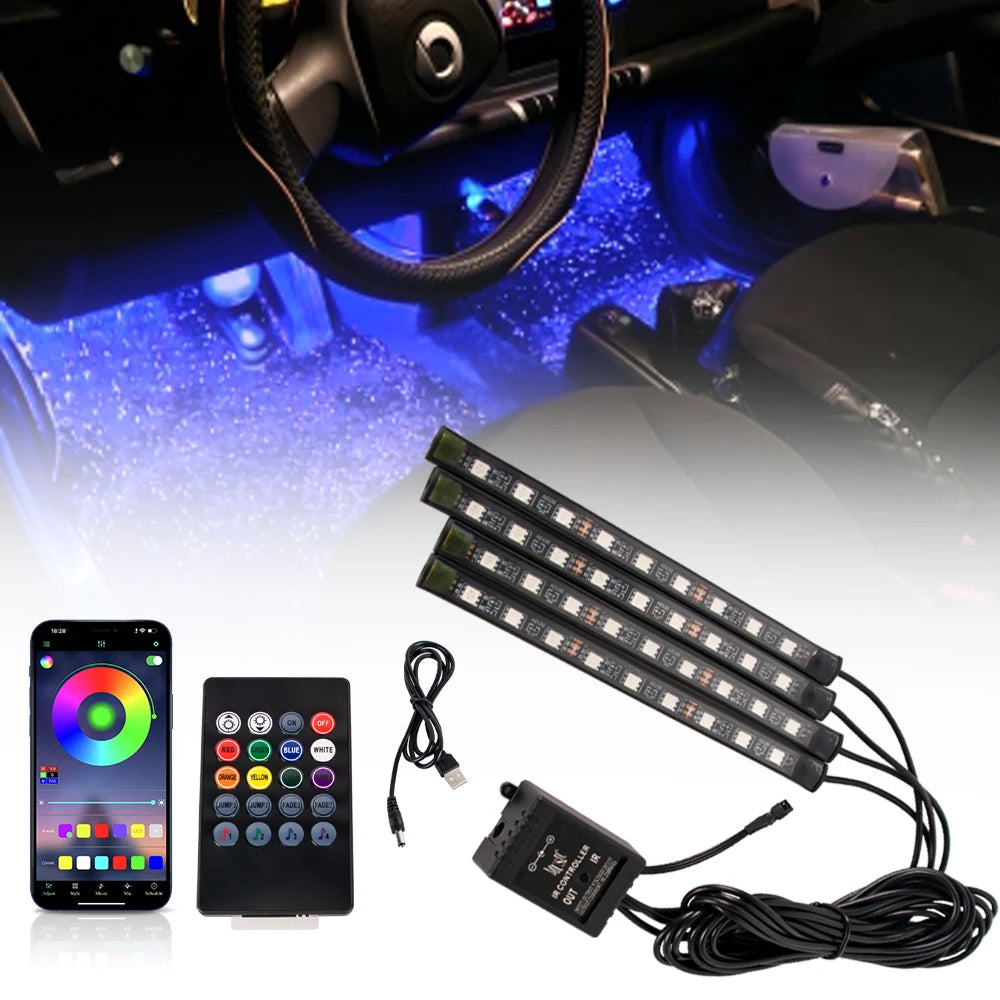 LED Fussraum-Beleuchtung Set – SwissGlanzGarage Ansicht 2