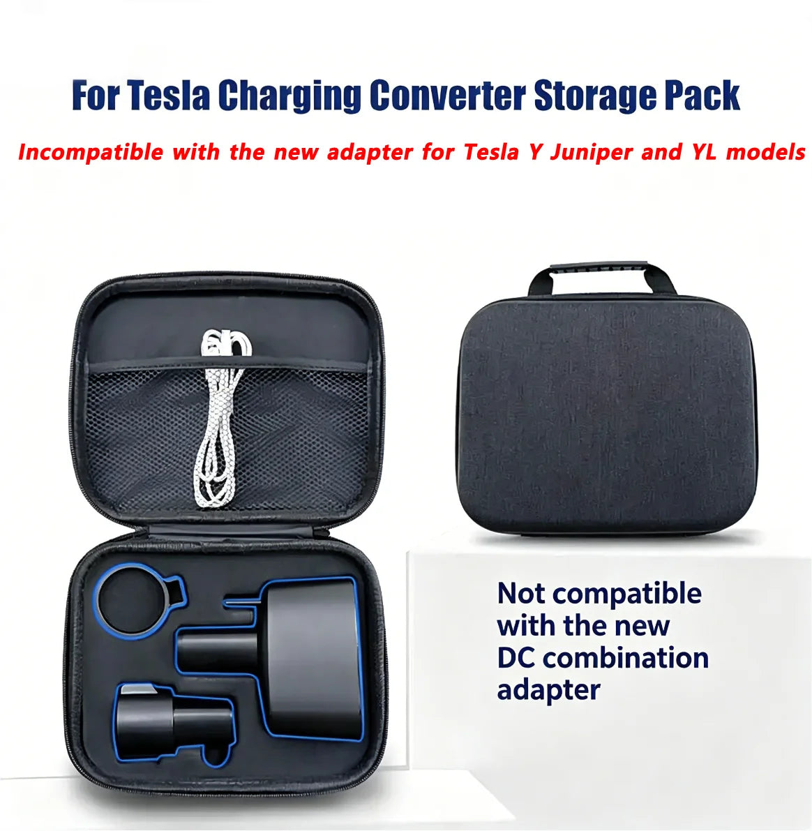 Tesla CCS1 J1772 Ladeadapter Aufbewahrungstasche – SwissGlanzGarage Ansicht 2