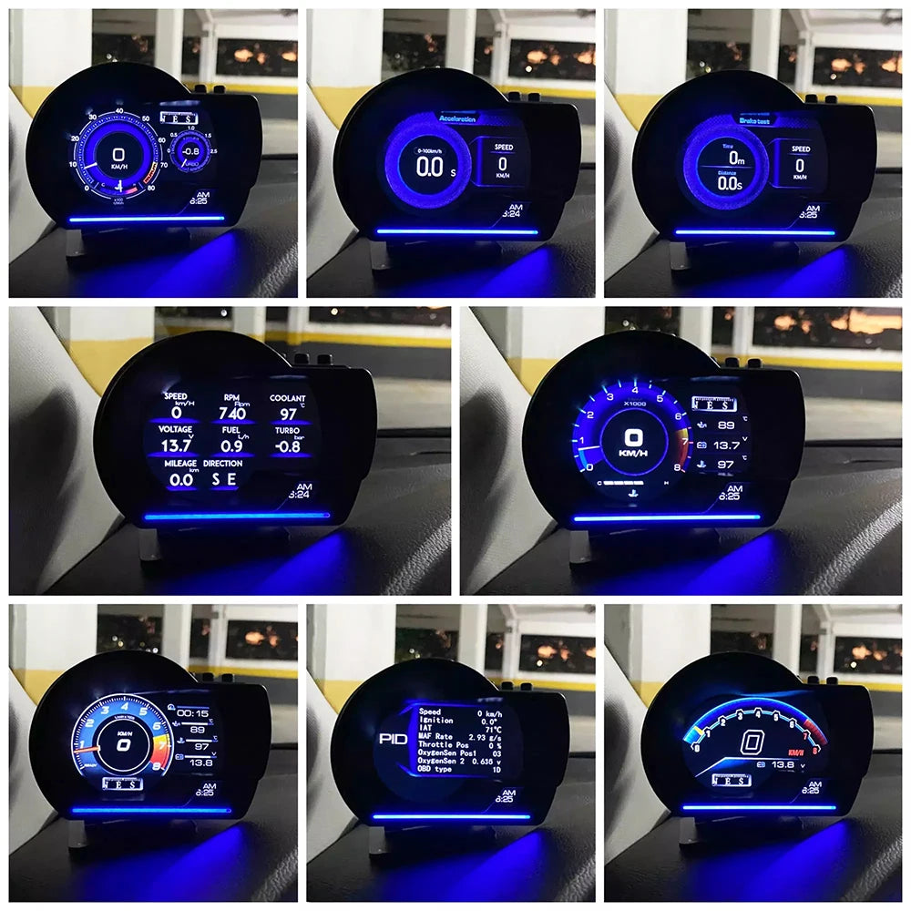 A501 OBD2 Smart Auto HUD Turbo Gauge – SwissGlanzGarage Ansicht 3