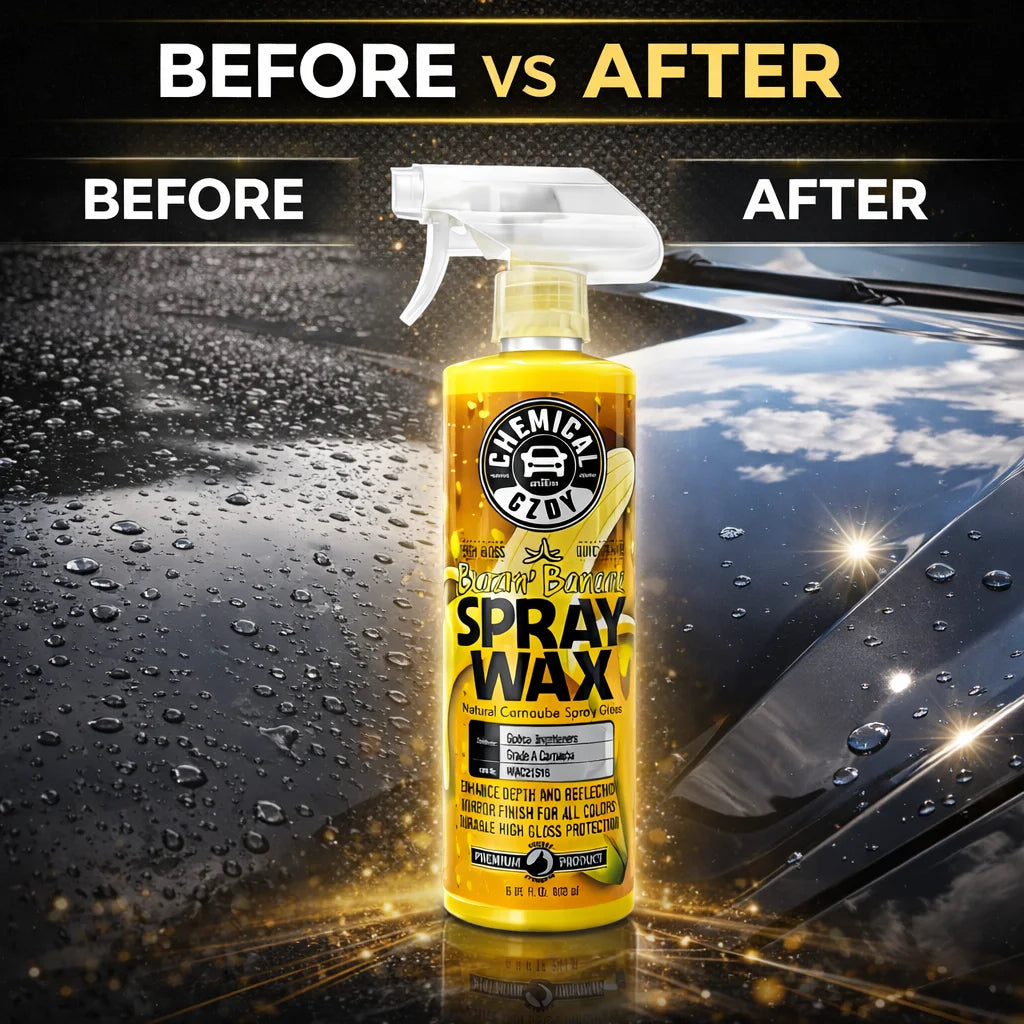 Blazin' Banana Spraywachs 16 oz – Natürliches Carnauba-Schnellwachs, Tiefglanz-Finish, Wasserabperlschutz, Einfaches ...
