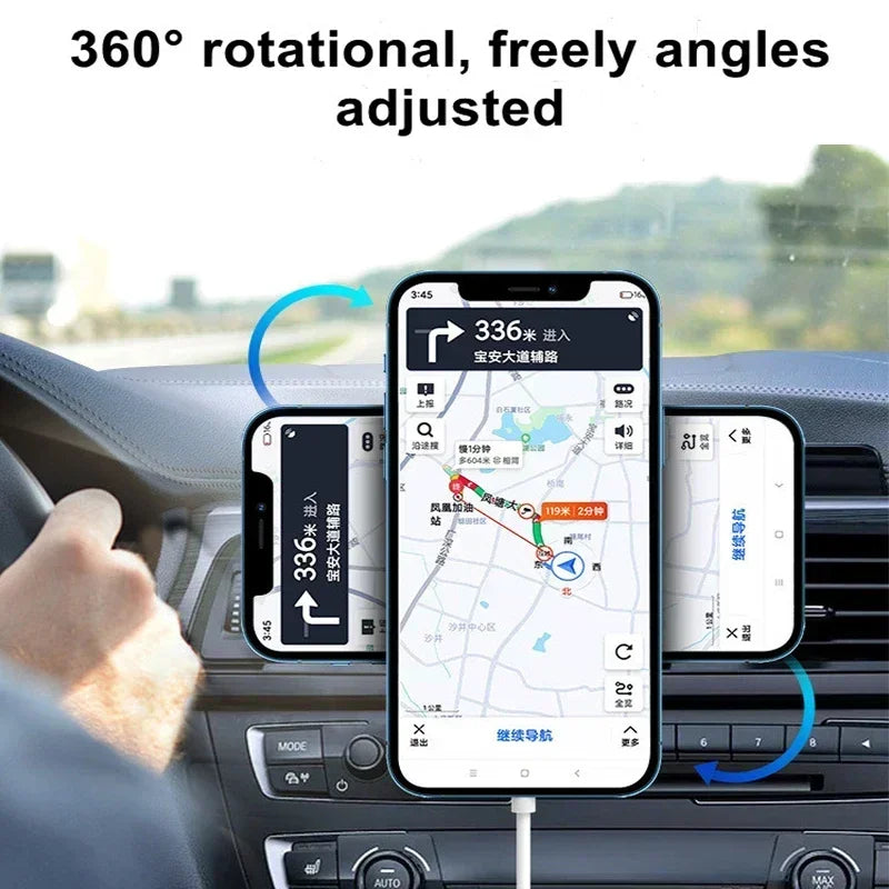 Autotelefonhalter Ständer Halterung 30 W magnetisches kabelloses Auto-Ladegerät für Magsafe iPhone 12 13 14 15 Pro Ma...