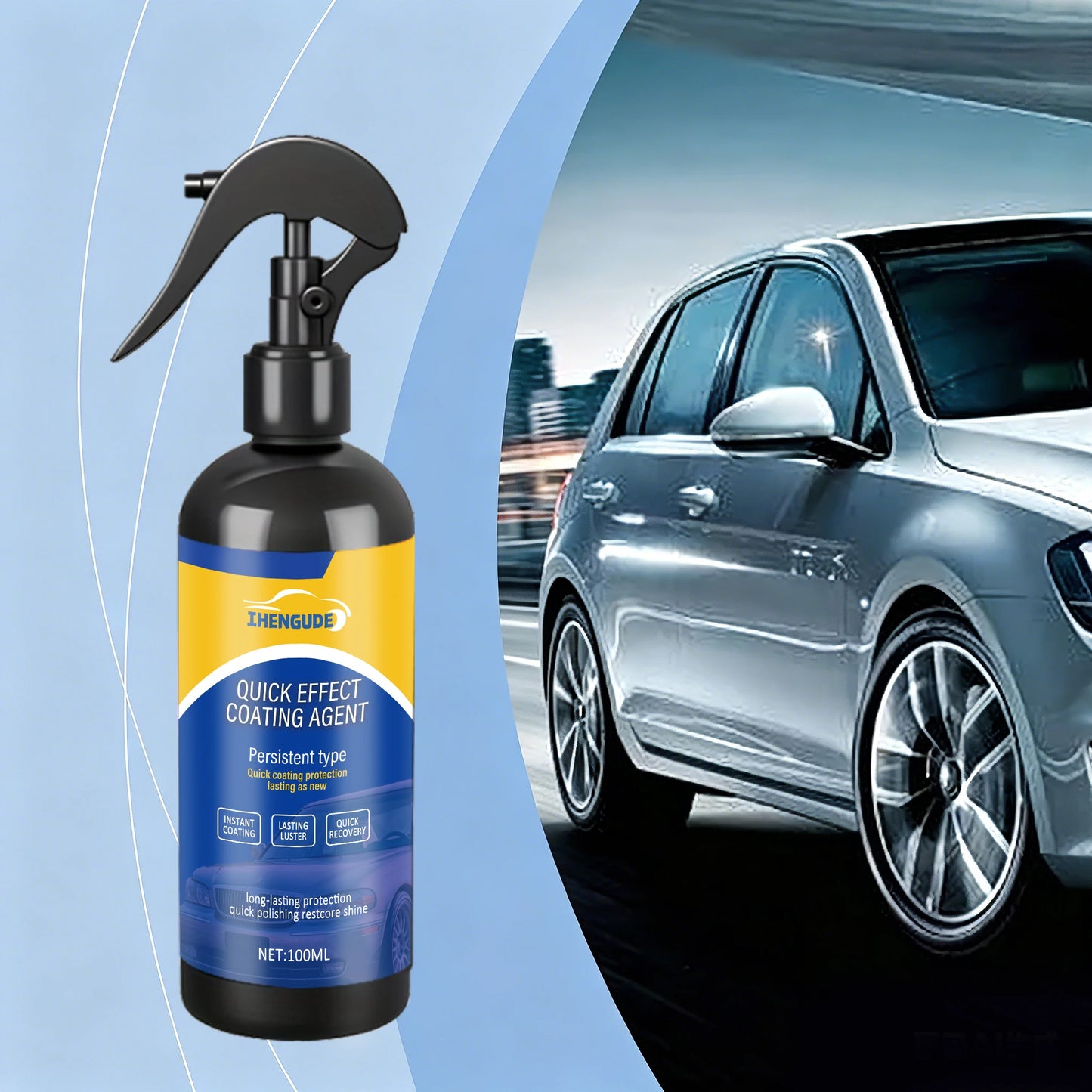 Hochglanz-Keramik-Autobeschichtungsspray – Schneller Glanzverstärker, sofortige 