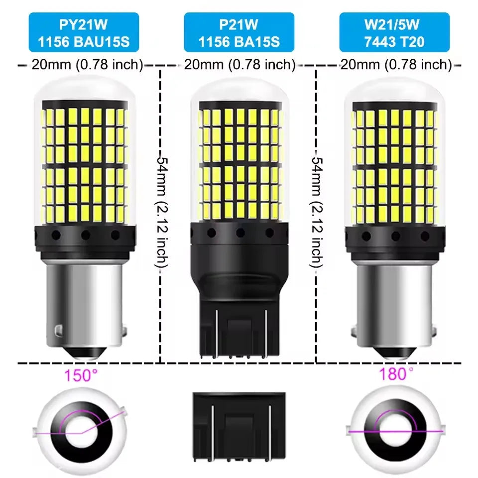 1156 BA15S LED Birne Set 3014 144 SMD – SwissGlanzGarage Ansicht 5