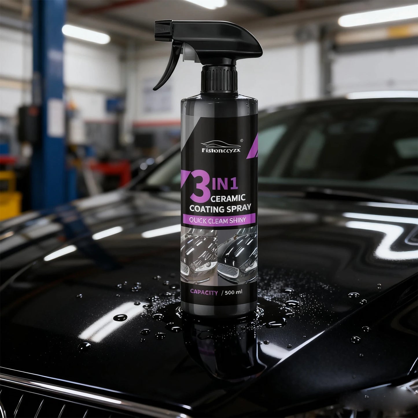 3-in-1 Auto Keramik-Flüssigbeschichtung Spray Nano-Kristall Hydrophobe Schicht Poliermittel Hochglanz-Lackschutz Wach...
