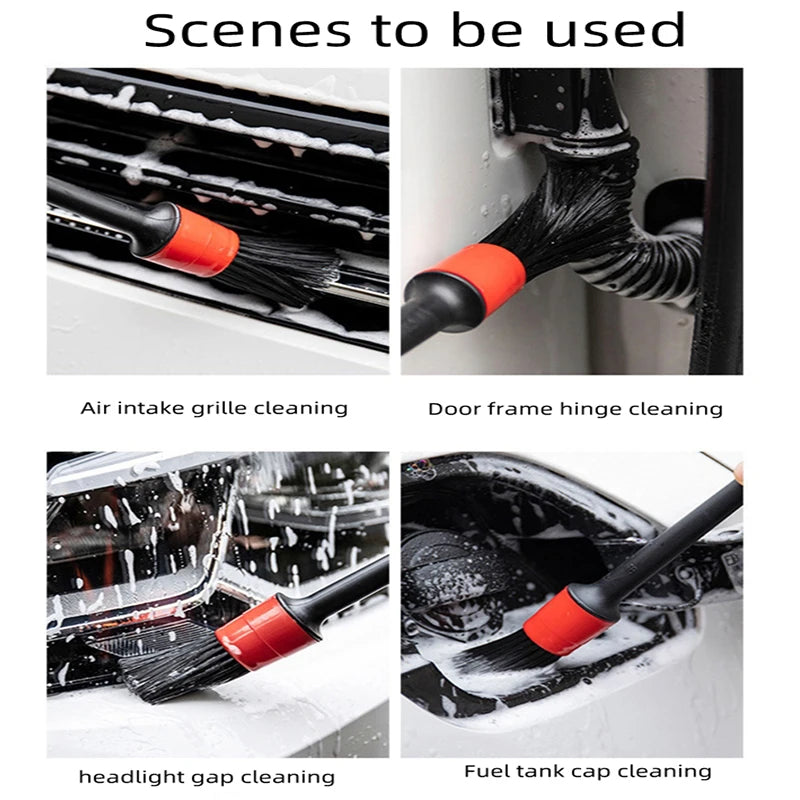Detailing-Bürstenset, Autobürsten, Detailing-Bürste für die Autoreinigung, Detailing-Bürste für Armaturenbrett, Lufta...