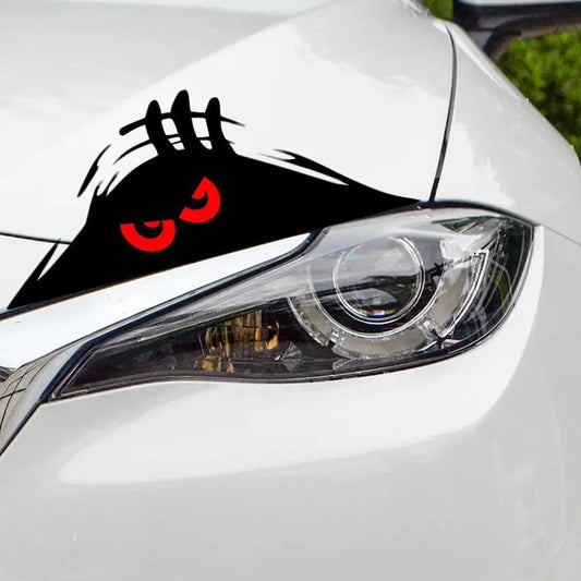 3D Aufkleber Big Eyes für Auto – SwissGlanzGarage Ansicht 2