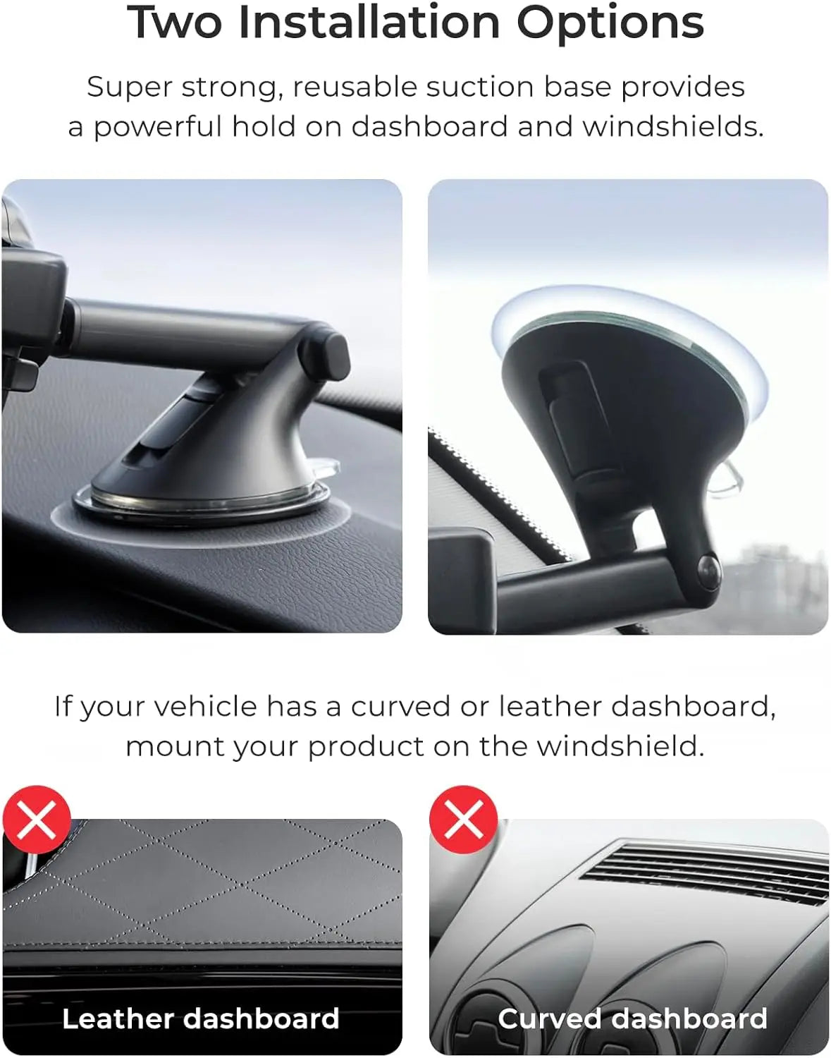 iOttie Easy One Touch Universal-Autohalterung für Armaturenbrett und Windschutzscheibe mit Saugnapf für iPhone, Samsu...