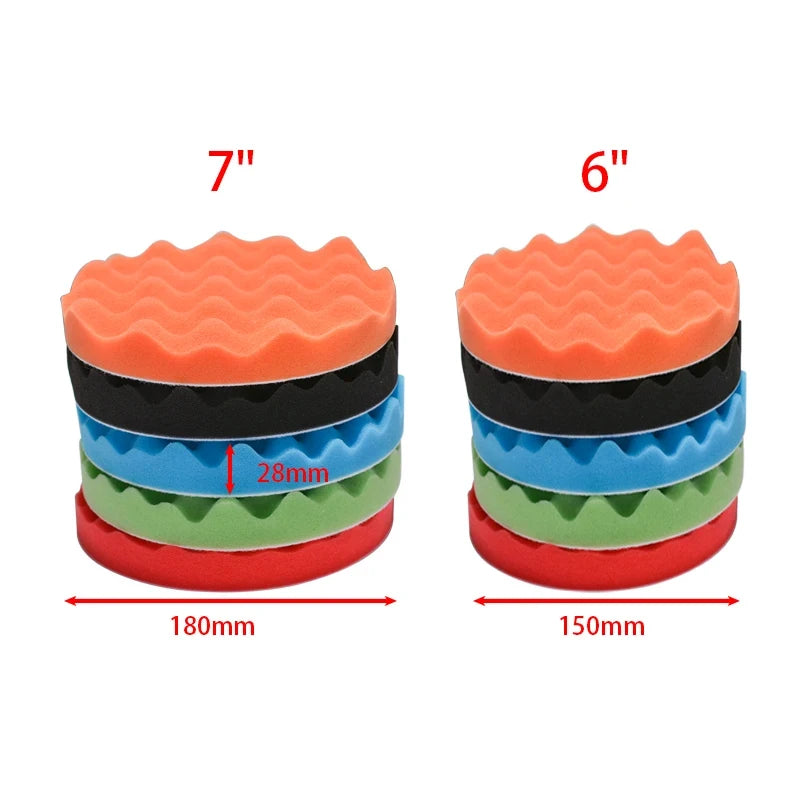 Polierscheiben Set 150/180mm 5 Stk – SwissGlanzGarage Ansicht 3