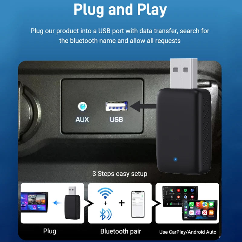 Wired to Kabellos CarPlay und Android Auto 2 in 1 Mini – SwissGlanzGarage Ansicht 4