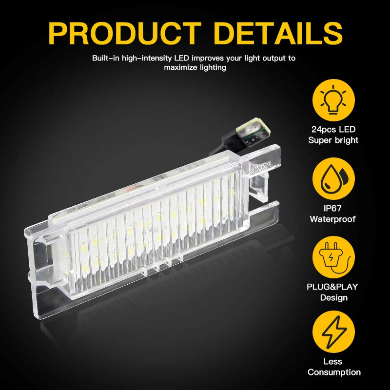 LED Kennzeichenbeleuchtung Set für Opel – SwissGlanzGarage Ansicht 6