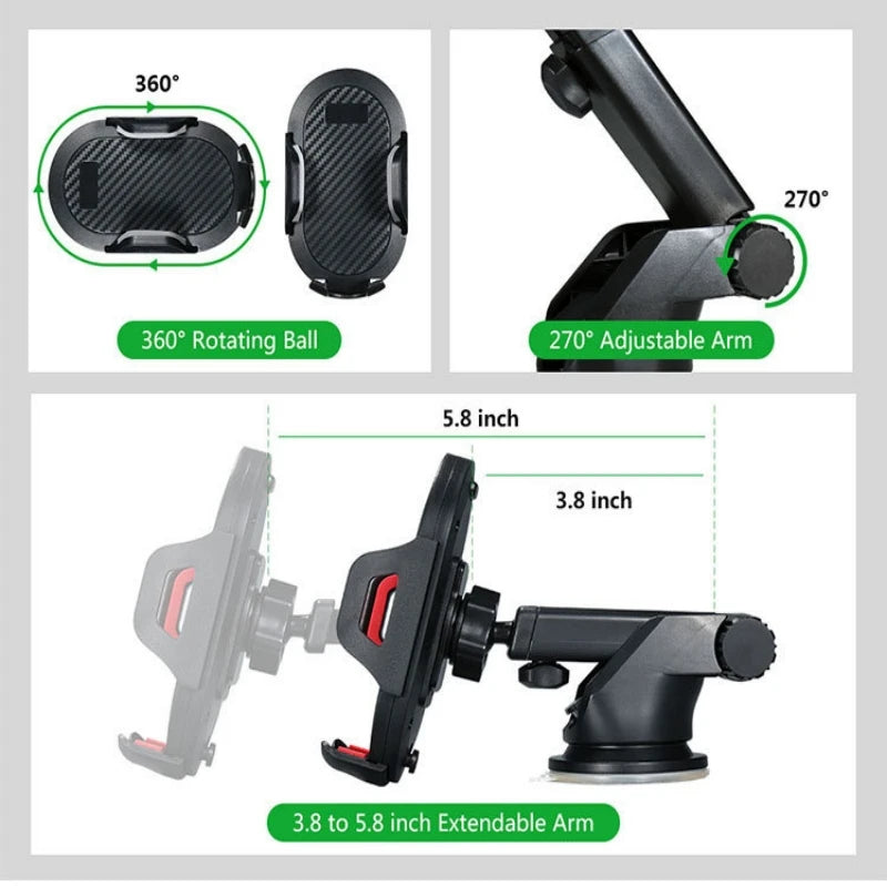 Sucker Autotelefonhalter Halterung Ständer GPS Telefon Mobile Handyständer für iPhone 13 12 11 Pro Max X 7 8 Xiaomi H...