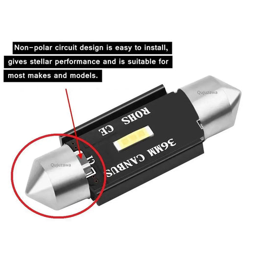 2x C5W LED CSP 1860 Signal Lampe 36mm – SwissGlanzGarage Autopflege Schweiz