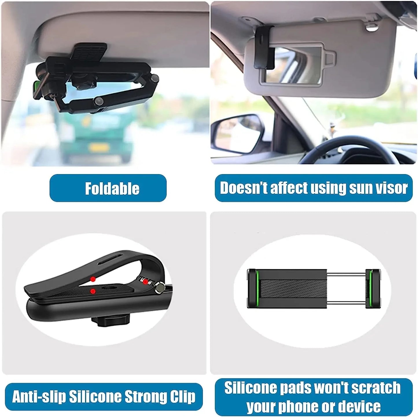 Sonnenblenden Handyhalter 360° drehbar – SwissGlanzGarage Ansicht 4