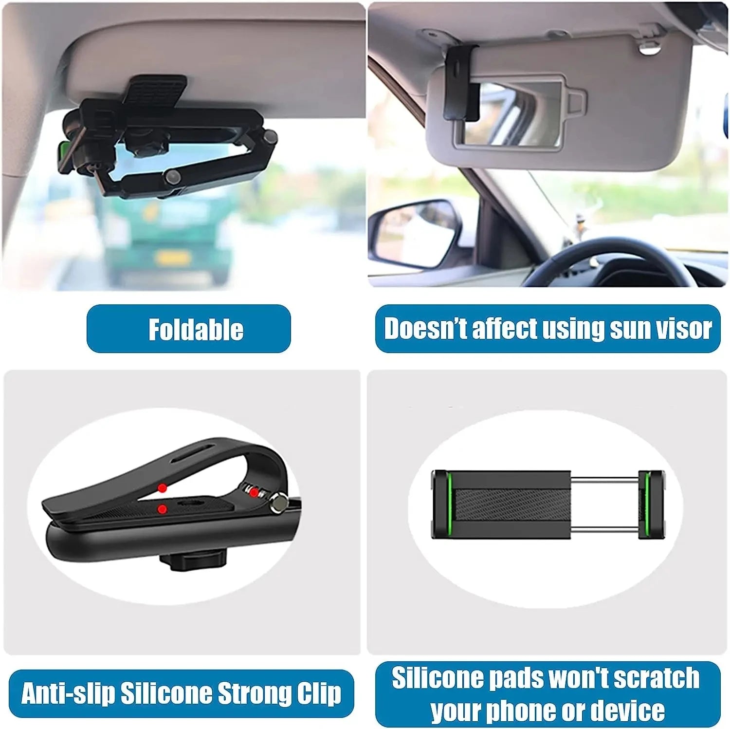 Sonnenblenden Handyhalter 360° drehbar – SwissGlanzGarage Ansicht 4