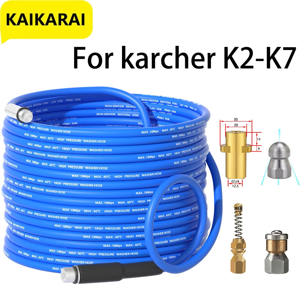 Sewer Drain Water Cleaning Hose Pipe Cleaner for Karcher K -K7 High Pressure Washer Rotating Sewer Jetting Nozzle