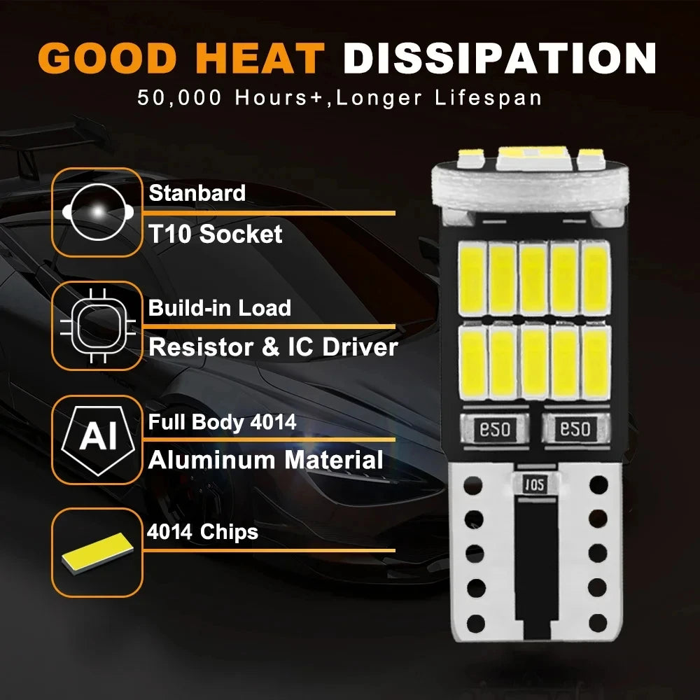 T10 W5W LED Birnen 4014 SMD 6000K 8er Set – SwissGlanzGarage Ansicht 4