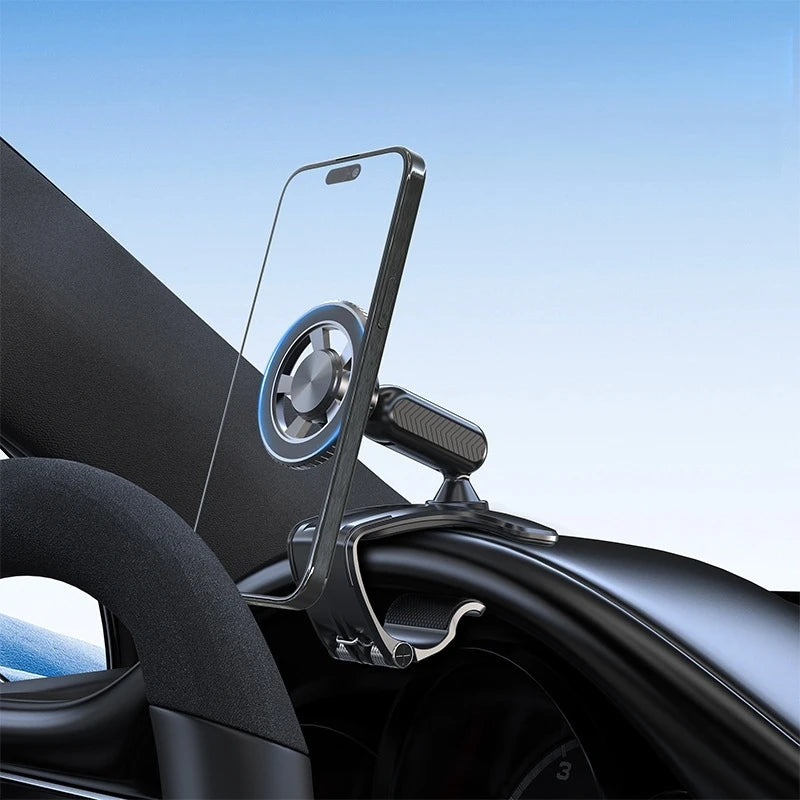 Magnetische Auto-Handyhalterung, Armaturenbrett-Clip-Halterung, 720 ° Drehbarer, faltbarer, stark adsorbierender, uni...