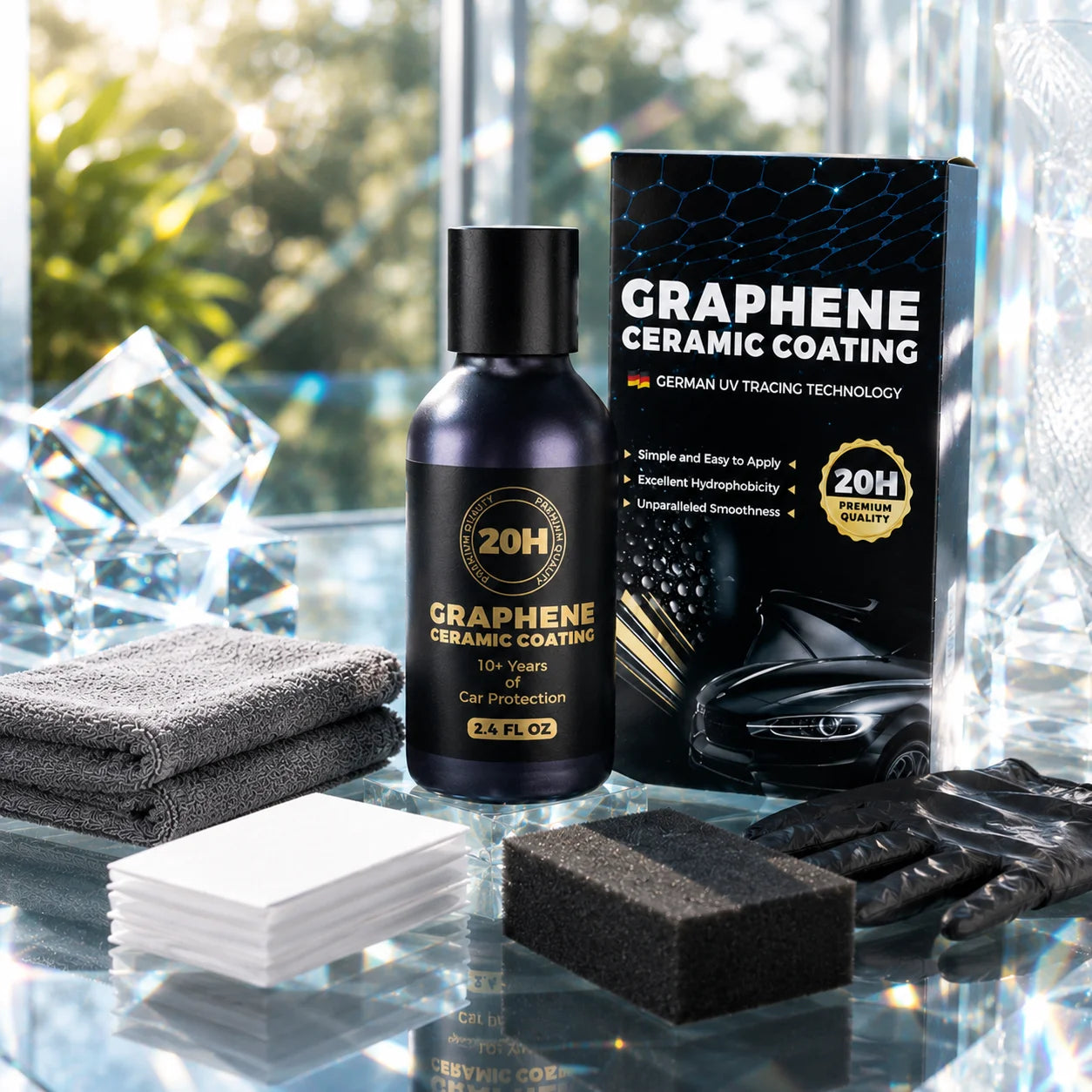 20H Fortschrittliche Nano-Graphen-Keramikbeschichtung 70ml UV-Technologie Extrem Hydrophobe Auto-Keramikbeschichtungs...