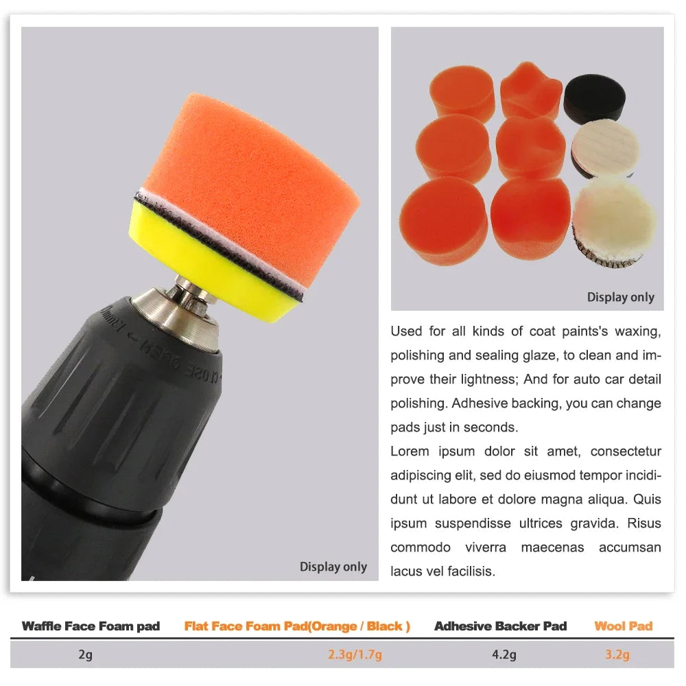 50mm Polierscheiben Set mit Woll-Pad – SwissGlanzGarage Ansicht 5