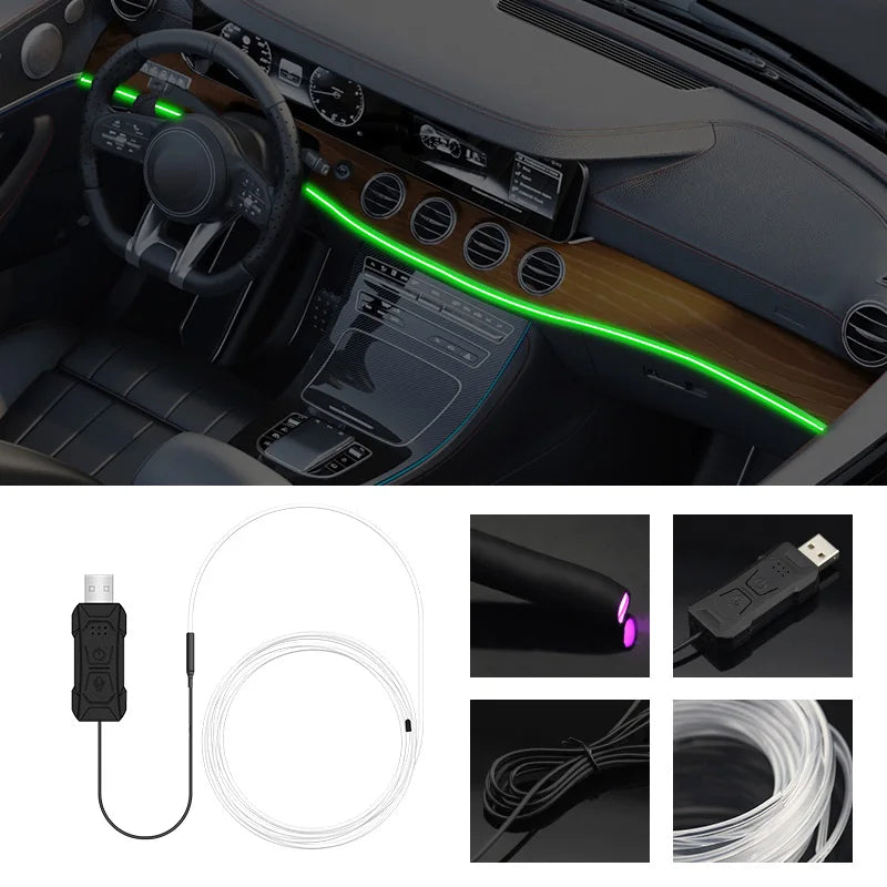 RGB LED Ambientebeleuchtung für Auto Innenraum – SwissGlanzGarage Ansicht 4