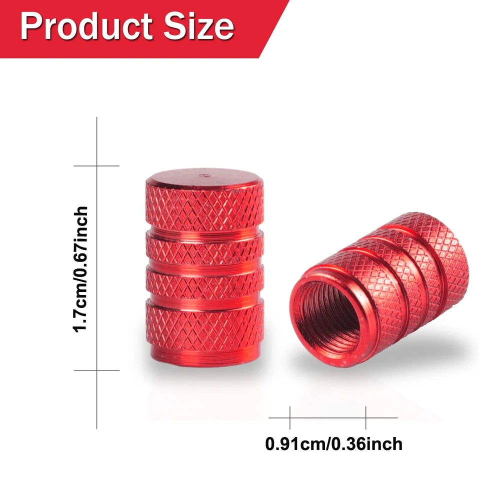 Aluminium Ventilkappen Set mit Gummiring – SwissGlanzGarage Ansicht 3