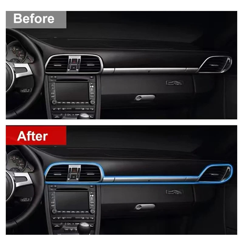 RGB Auto Innen LED Licht Streifen Umgebungs Neon Unsichtbare Licht USB Fiber Optic Atmosphäre Lampe Unterstützung Ste...