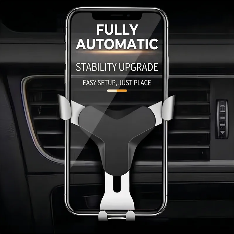 Gravity-Auto-Handyhalterung für Lüftungsschlitze, universeller Auto-Lock-Ständer, dreieckige Stabilität, geräuschlose...