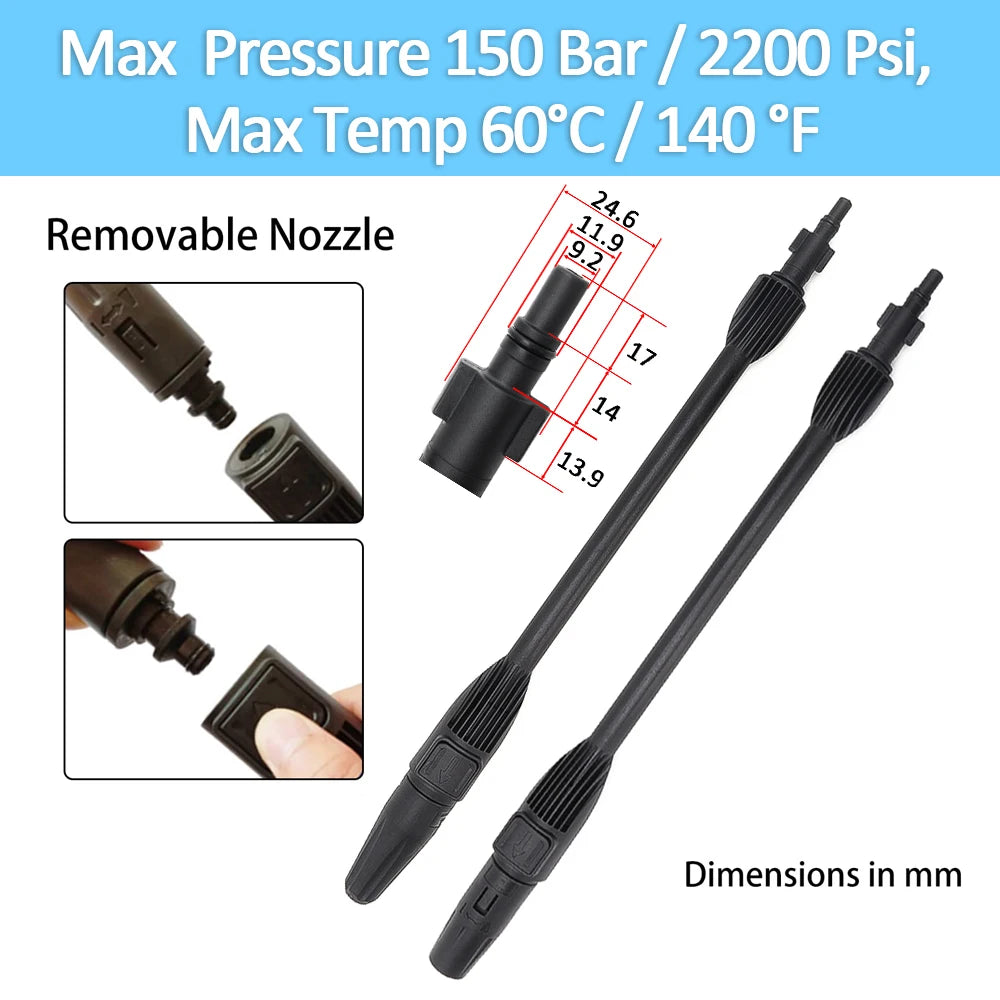 High Pressure Washer Spray Gun Jet Lance Nozzle Car Washer Jet Water Gun Spear Wand for Bosch Black Decker AR Blue Clean