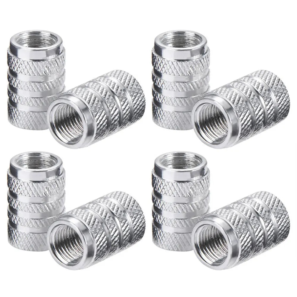Aluminium Ventilkappen Set Knurling Stil – SwissGlanzGarage Ansicht 4